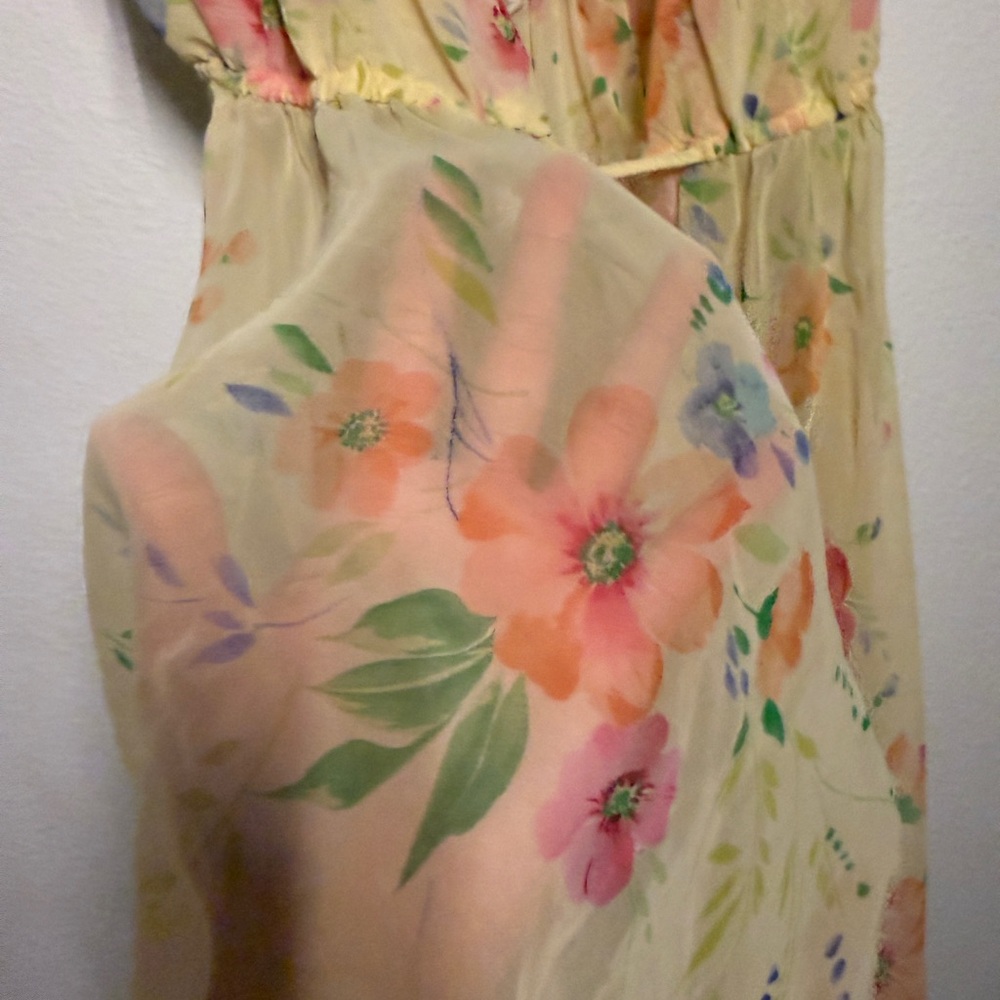 Victoria’s Secret yellow floral babydoll top - Picture 8 of 14